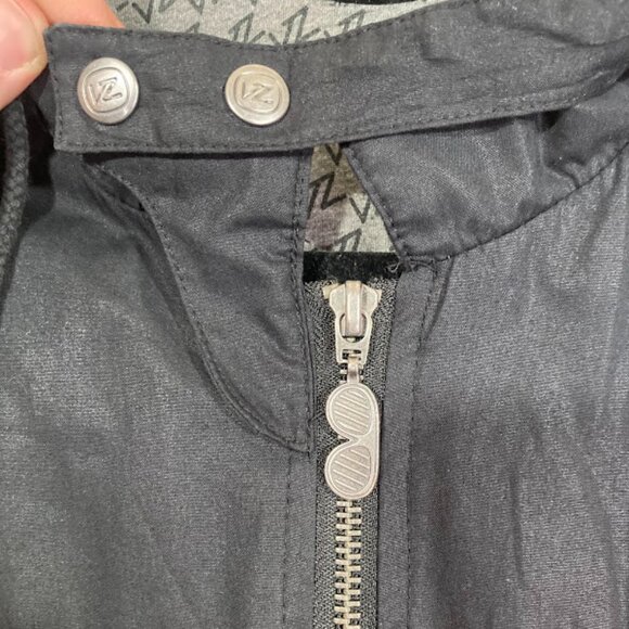 VON ZIPPER Black Removable Hood Bomber Utility Moto Streetwear Zip Up Jacket L - Picture 7 of 14